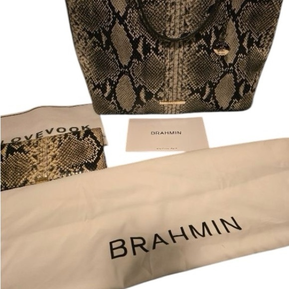 Brahmin Handbags - Brahmin Medium Duxbury Satchel & Wallet Felix Caviar Python Winter
